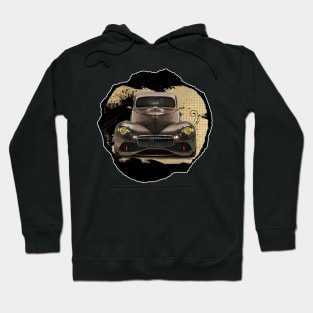 1941 Willys Gasser Abstract Background Hoodie